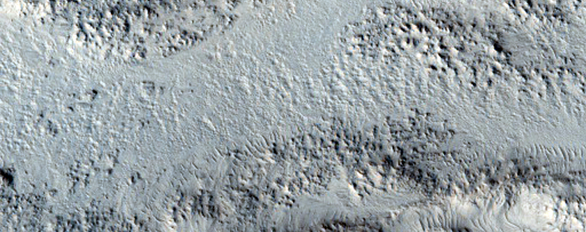 Zunil Crater Impact Flow Ejecta Margins