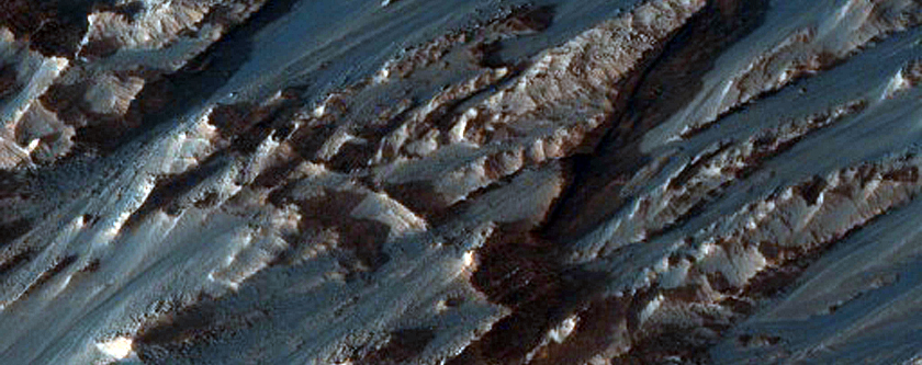 Survey Layering and Faulting in Layered Deposits in Hebes Chasma