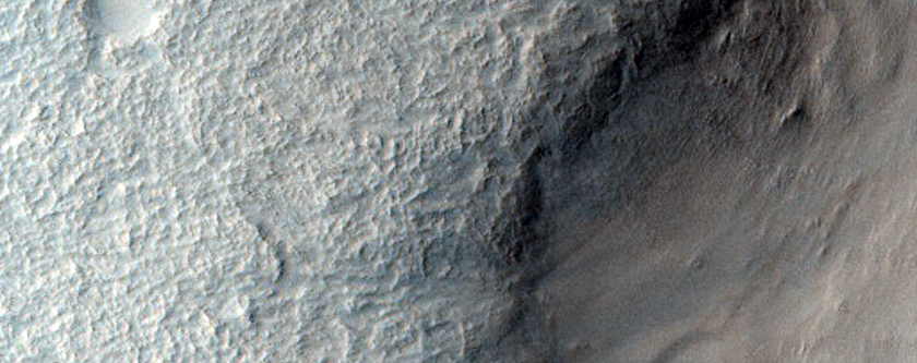 Gullies and Debris Flows in Unnamed Hellas Region Crater