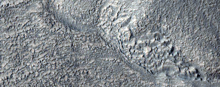 Eroded Crater Rim in Terra Cimmeria