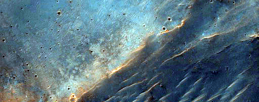 Large Crater Rim in Terra Cimmeria