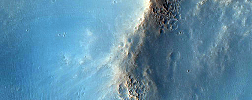 Terra Sirenum Embayed Monadnock