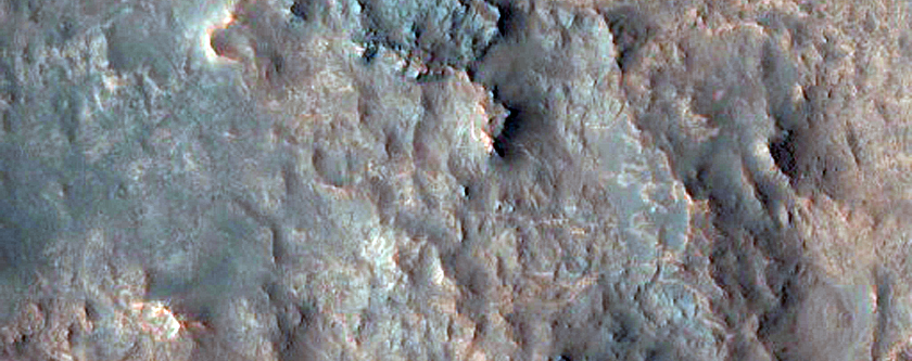 Channels on the Wall of Holden Crater