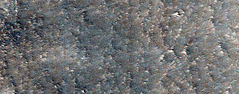 Pit Crater Chain in Cutting Lava Flow in Southwest Alba Patera