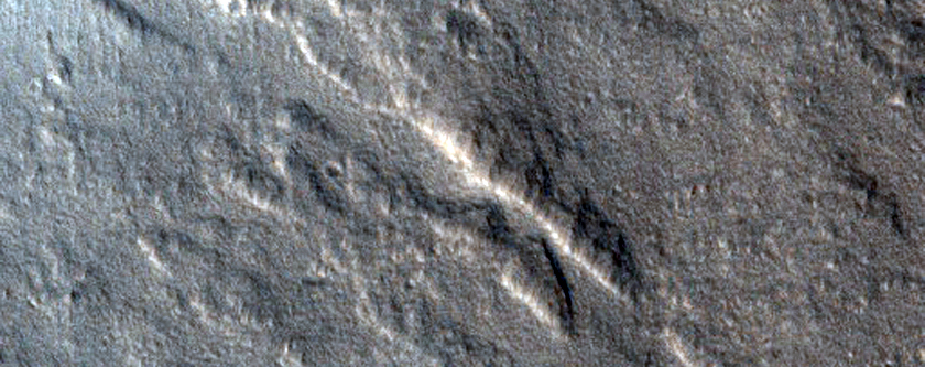 Scarp in the Flank of Olympus Mons