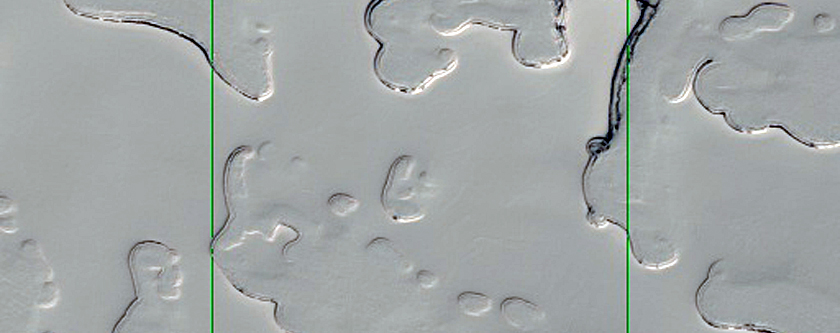 Layered Material Contact on South Polar Cap Seen in MOC Image R10-04052