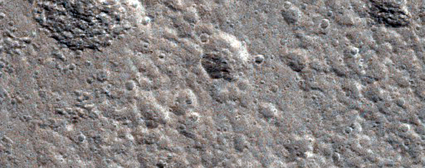 Impact Crater in Alba Patera Caldera