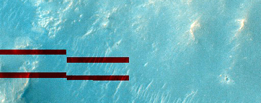 Alluvial Fans in an Unnamed Crater