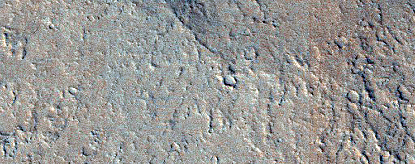 Low Shield with Elongate Summit Caldera East of Olympica Fossae