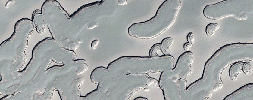 White Carbon Dioxide Landforms