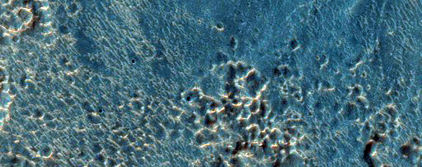 Flow Features West of Hale Crater