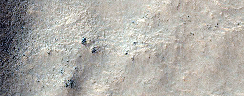Well-Preserved Crater with Uniformly-Gullied Slopes