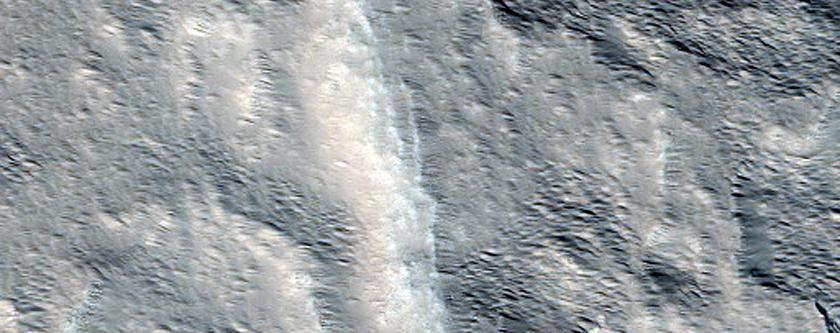 Apparent Fluvial Channel at the Summit of Hecates Tholus