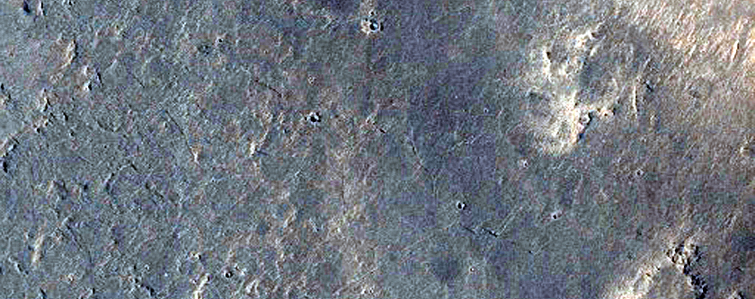 Northeast Extent of Scamander Vallis System East of MOC Image S06-01391