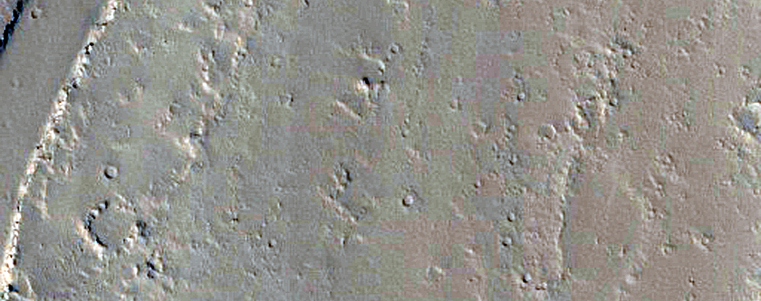 Channels East of Olympus Mons