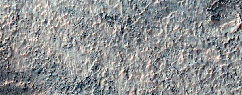 Eroded Putative Lavas Near Ariadnes Colles