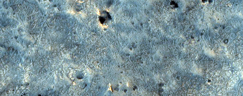 Dark Plain Near Light-Toned Layered Rock in North Sinus Meridiani