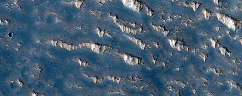 Daedalia Planum Crater Wall