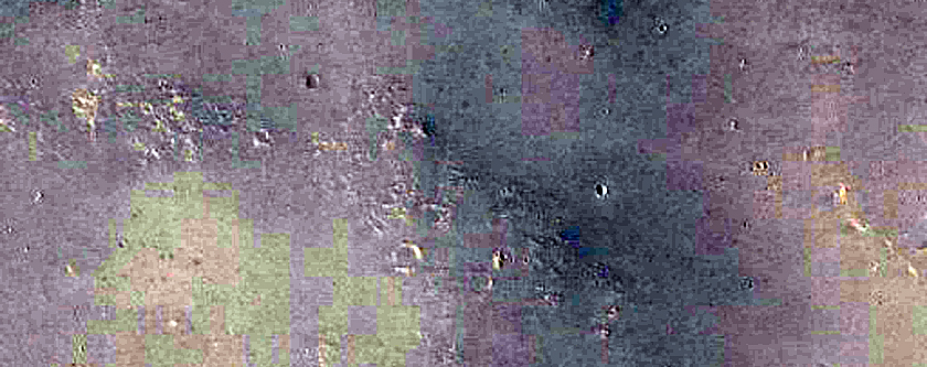 Edge of Chaotic Terrain in Crater