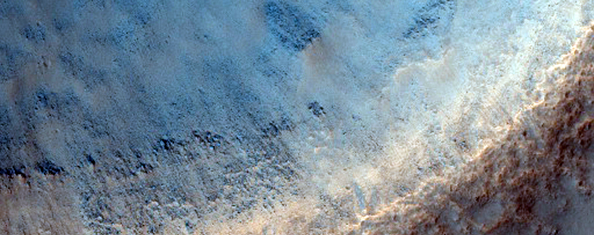 Clays in Hesperian Crater in Tyrrhena Region