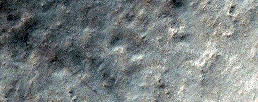 Large Crater on Edge of South Polar Layered Deposits
