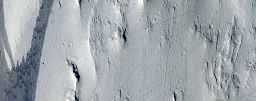 Slope Streak with Topographic Relief Seen in MOC Images