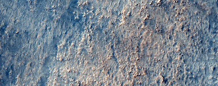 Crater Near Hellas Region with Potential Hydrated Material