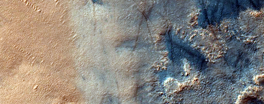 North-Facing Outcrop of South Polar Layered Deposits