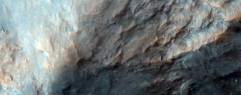 Prominent Central Peak in Hesperia Planum