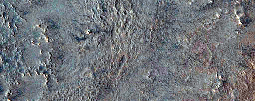 Contact between Cratered Unit and Smooth Flow Unit