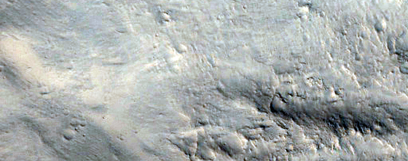 Fresh 50-Kilometer Diameter Crater in Isidis Region