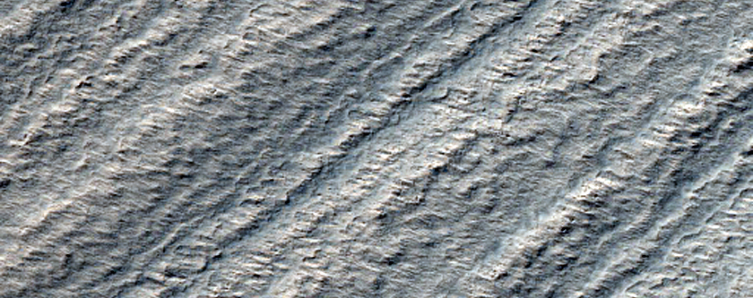 Crater on the South Polar Layered Deposits