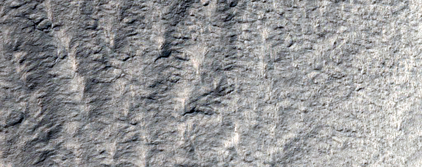 Fresh Crater on Edge of South Polar Layered Deposits