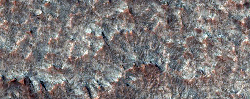 High Thermal Inertia in Crater Floor in Terra Sabaea