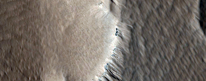 Pits in Southwest Pavonis Mons