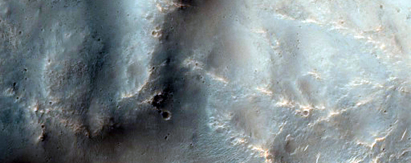 Rim of Mid-Latitude Crater