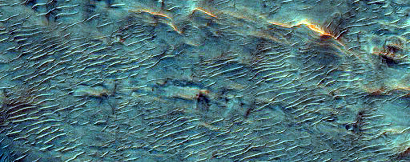 Region Shows Differentially-Eroded Fan Deposits