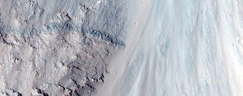 High Thermal Inertia Rocky Wall of Valles Marineris