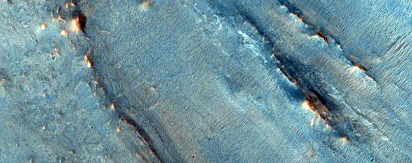 Streamlined Impact Ejecta Near Nili Fossae Trough