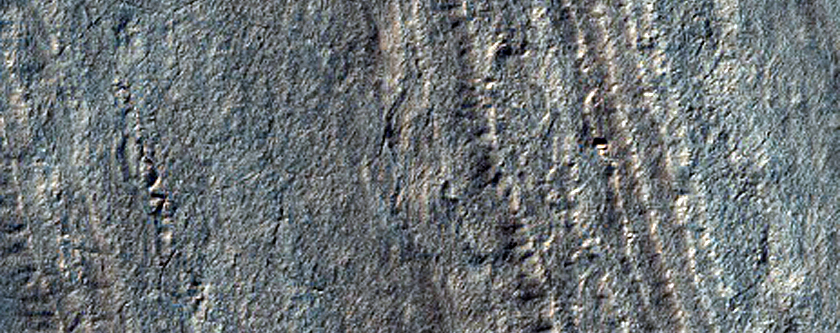 South Polar Layered Deposits Exposed of Northeast Wall of Promethei Chasma