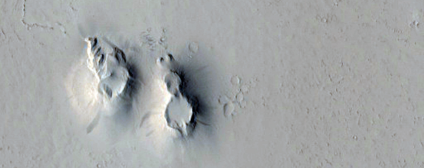 Contact between the Medusae Fossae Formation and Amazonis Planitia