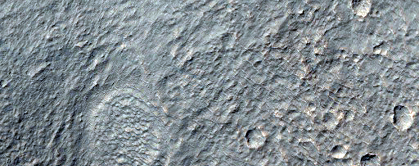 Cluster of Rounded Hills North of Reull Vallis