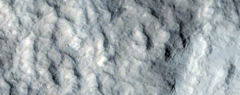Ejecta of Unnamed Crater Northeast of Ascraeus Mons