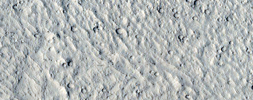 Cluster of Secondary Craters from Zunil Crater