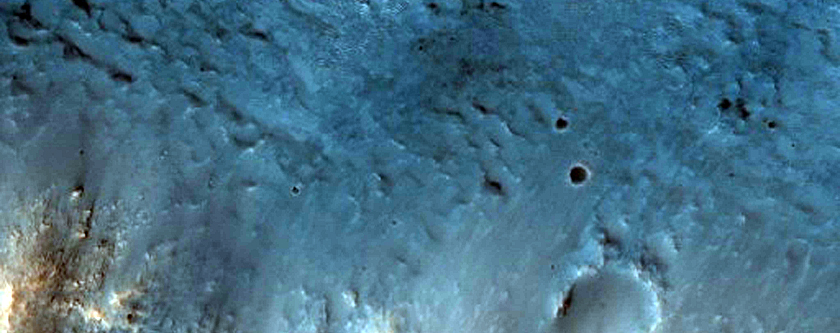 Intracrater Deposit in Sagan Crater