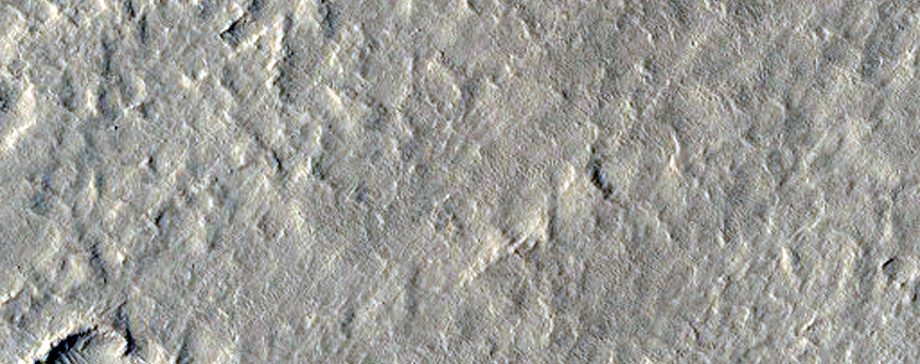 Zone Near Zunil Crater with Few Secondary Craters
