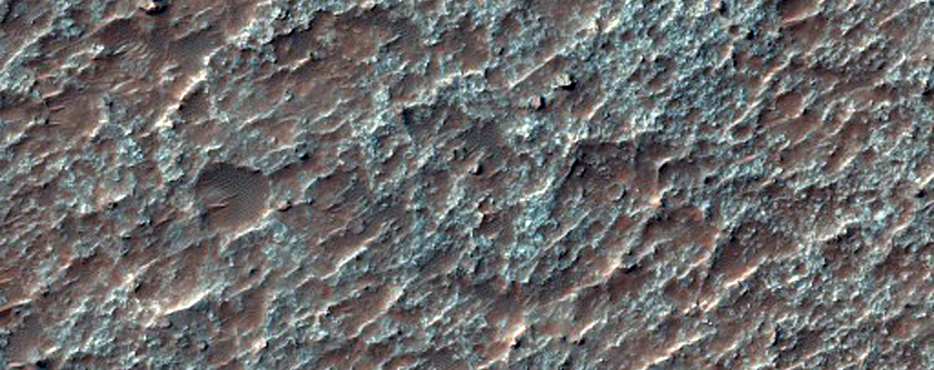 Rocky Layered Deposits of Floor of Ancient Crater