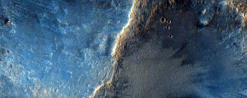 Terra Tyrrhena Phyllosilicates of Crater Rim