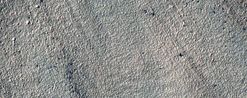 Terrace Region of 100-Kilometer Diameter Crater