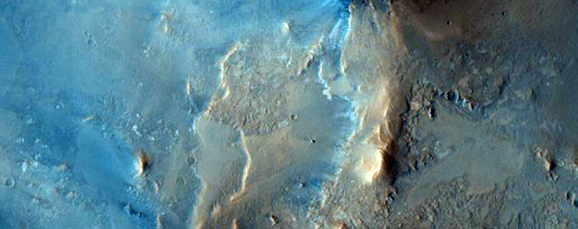 Central Uplift of Large Crater in Syrtis Major